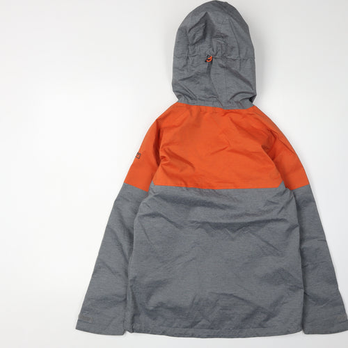 Skogstad Boys Parka Jacket, Orange/Grey, 12 Years