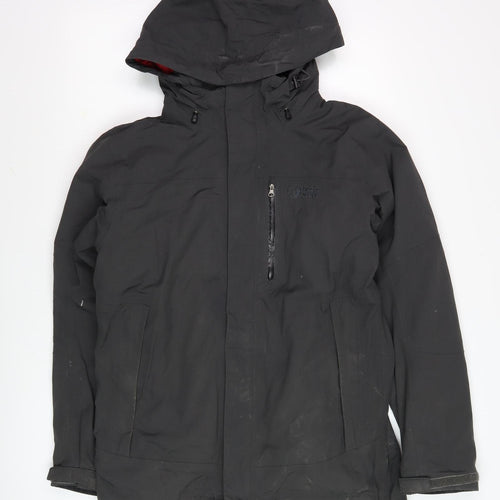 North Ridge Men's Black Hooded Parka Jacket M