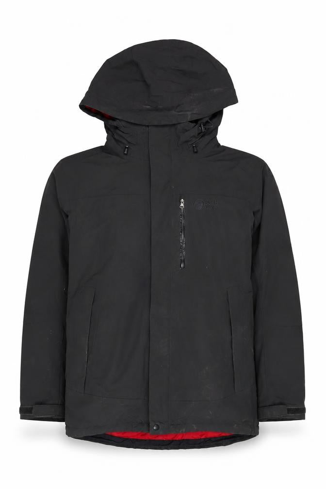 Front view of North Ridge Men's Black Hooded Parka Jacket M