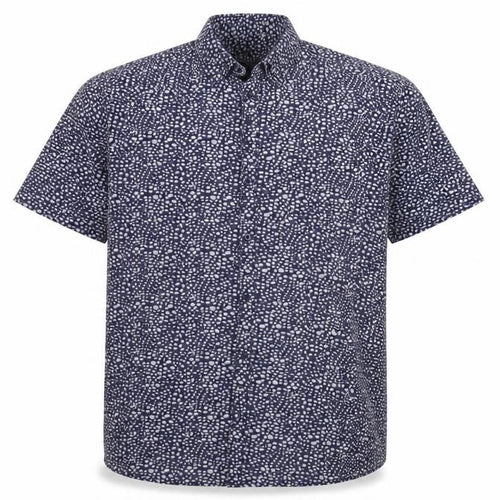 Charles Norton Men's Blue Geometric Shirt XL