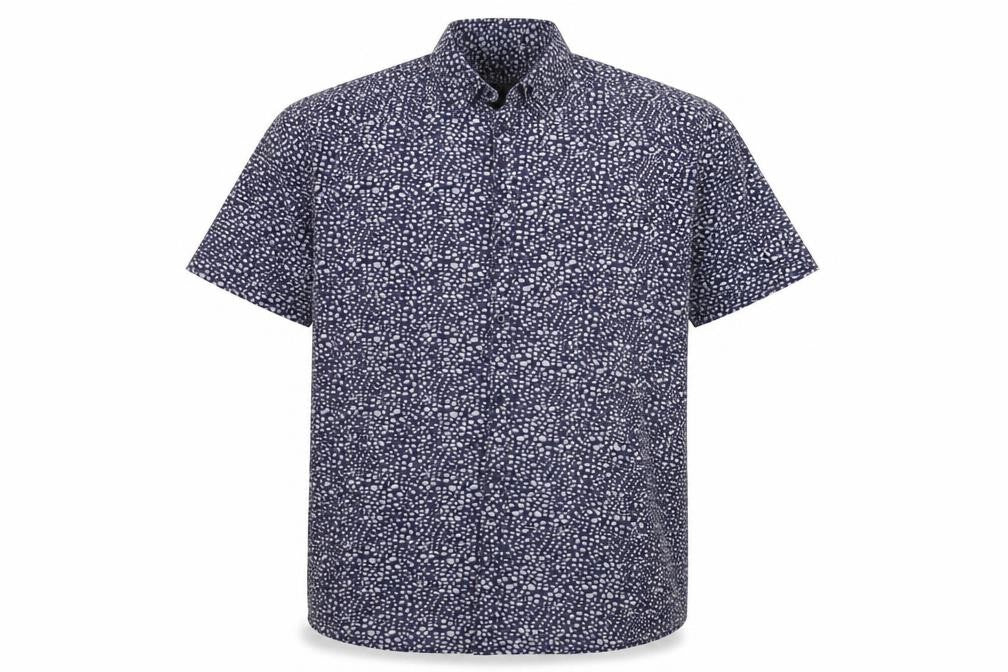 Charles Norton Men's Blue Geometric Shirt XL