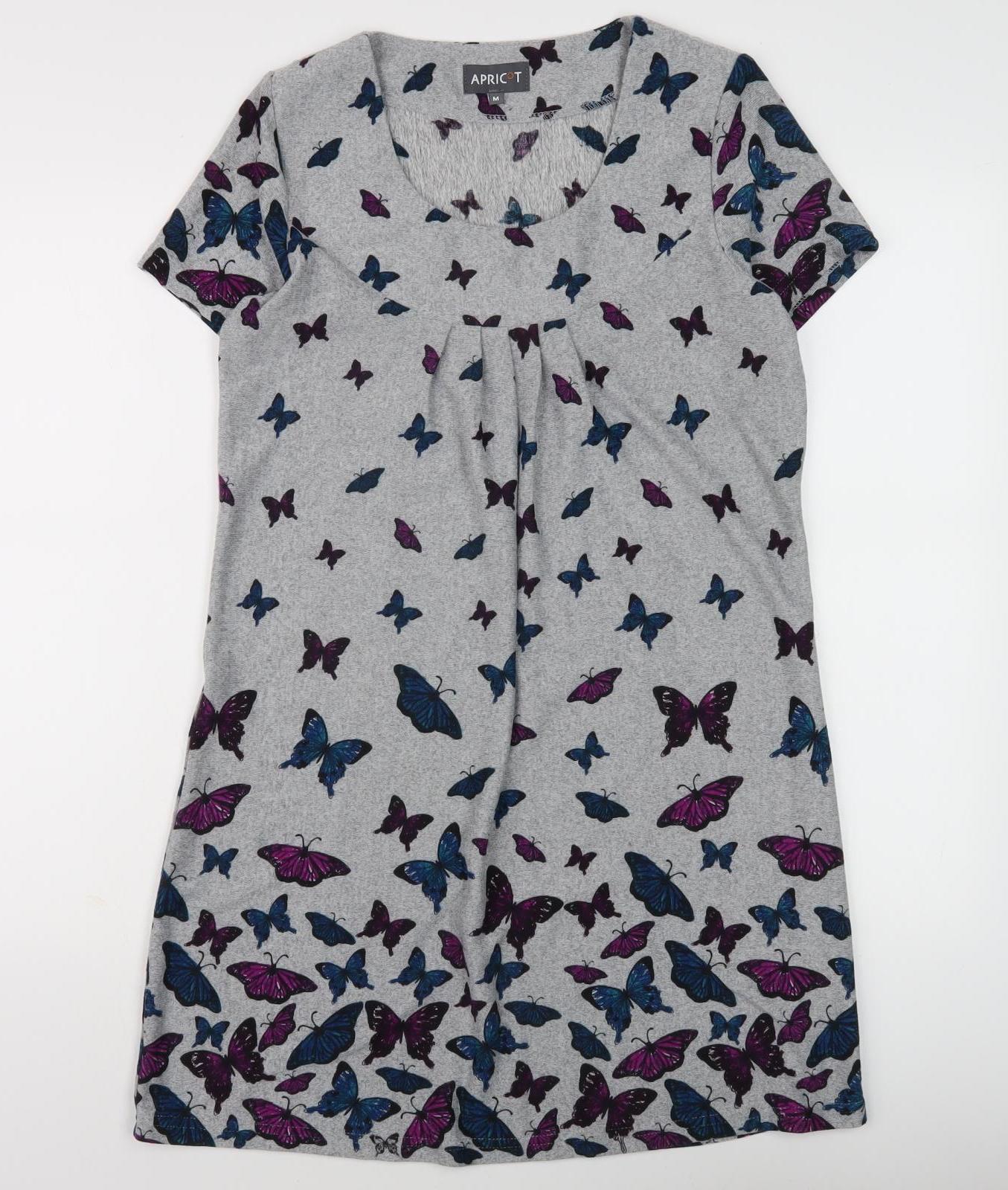 Apricot Women's Grey Butterfly Dress M