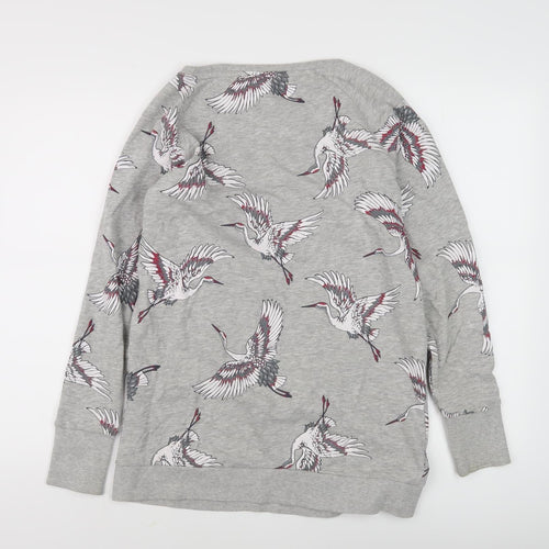 ONLY Women's Grey Animal Print Pullover Sweatshirt - S