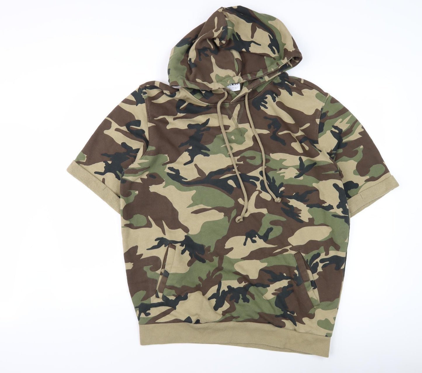 Zara Men's XL Camouflage Pullover Hoodie