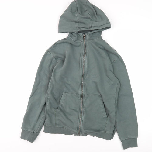 Marks and Spencer Boys Green Full Zip Hoodie 13-14 Years