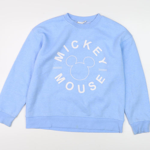 Disney Women's Blue XS Pullover Mickey Mouse Sweatshirt