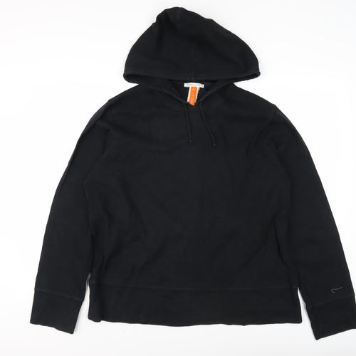 Soft Grey Men's Black Pullover Hoodie - Size L