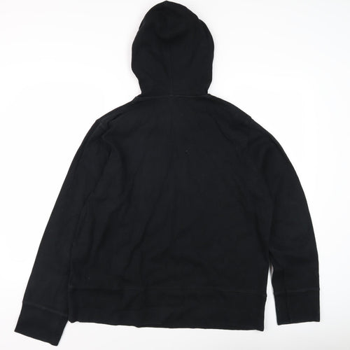 Soft Grey Men's Black Pullover Hoodie - Size L