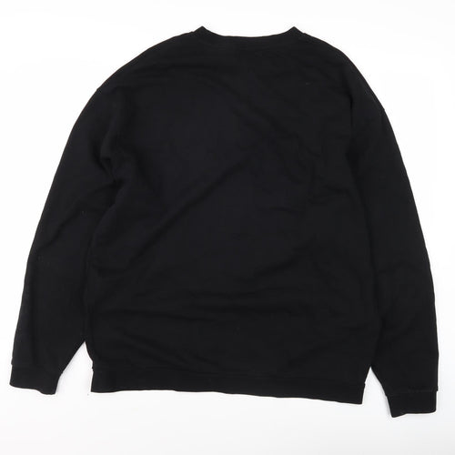 ASOS Men's Black Pullover Sweatshirt, M, Graphic Print