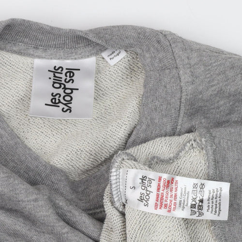 Les Boys Les Girls Grey Crew Neck Pullover Sweatshirt Unisex S
