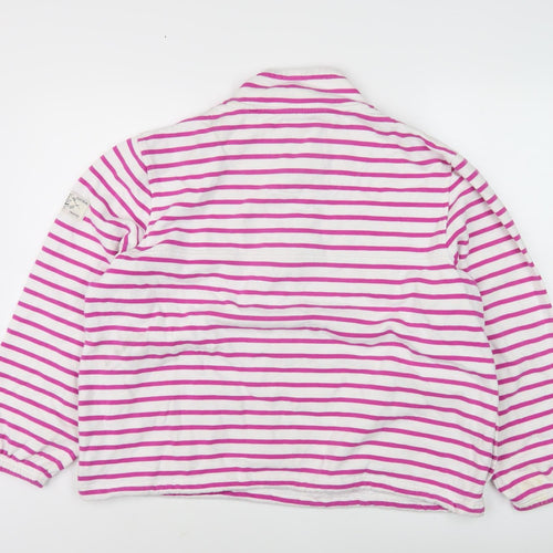 Joules Women’s Pink Striped Pullover Sweatshirt Size 14