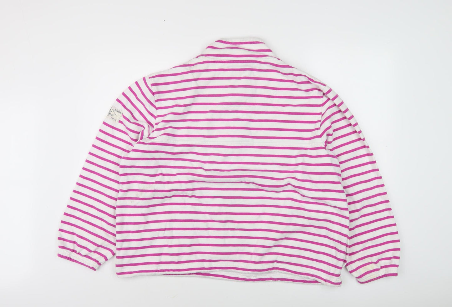 Joules Women’s Pink Striped Pullover Sweatshirt Size 14