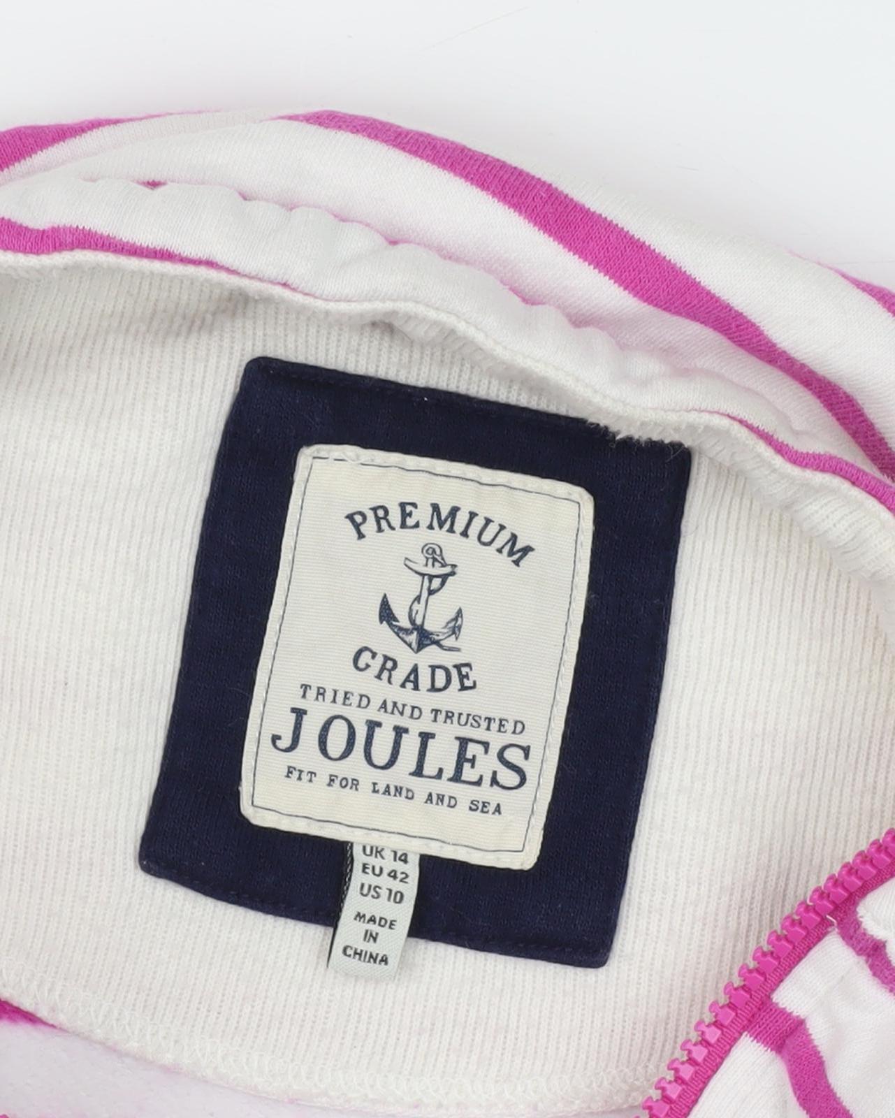 Joules Women’s Pink Striped Pullover Sweatshirt Size 14