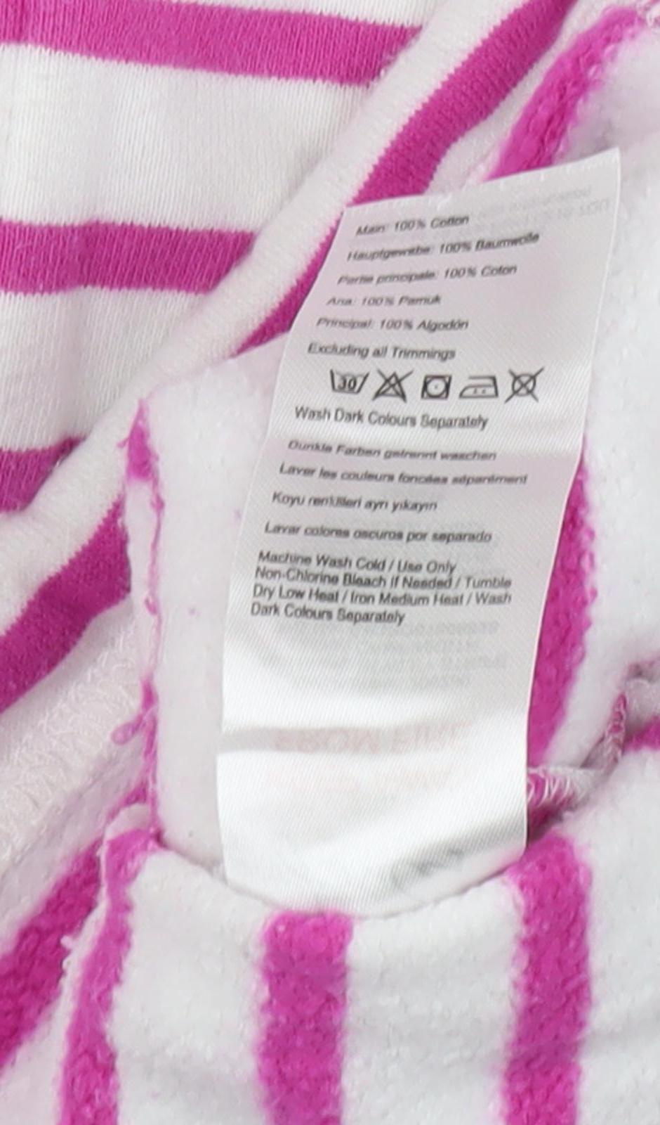 Joules Women’s Pink Striped Pullover Sweatshirt Size 14