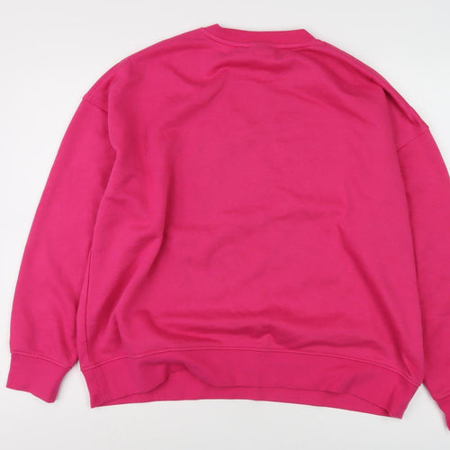 Disney Women's Pink Stitch Sweatshirt L
