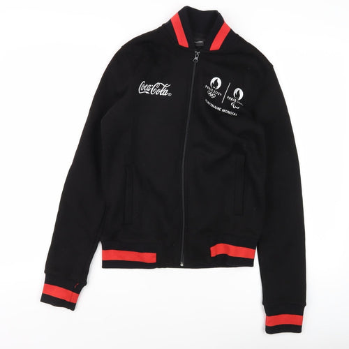 Coca-Cola Unisex Kids Black Varsity Jacket M Full Zip