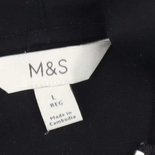 Marks and Spencer Men’s Black Full Zip Hoodie L
