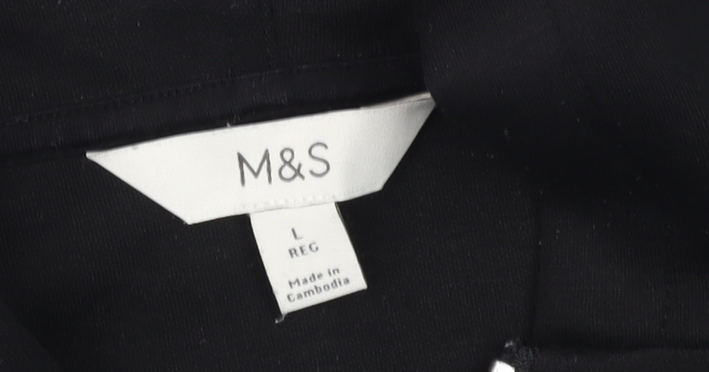 Marks and Spencer Men’s Black Full Zip Hoodie L