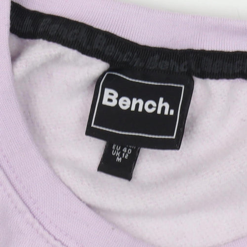 Bench Women's Purple Graphic Printed Crew Neck Sweatshirt Size M