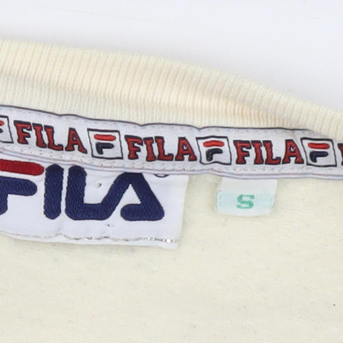 Fila Men's Beige Sweatshirt S Pullover Logo Fleece