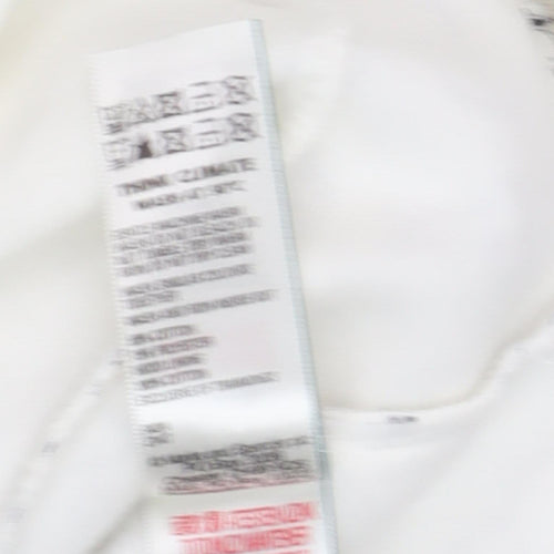 Marks and Spencer Girls White Hoodie, 6 Years, Graphic Print