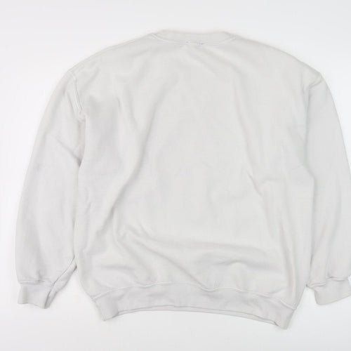 New Look White 1982 Graphic Sweatshirt M Unisex Adults