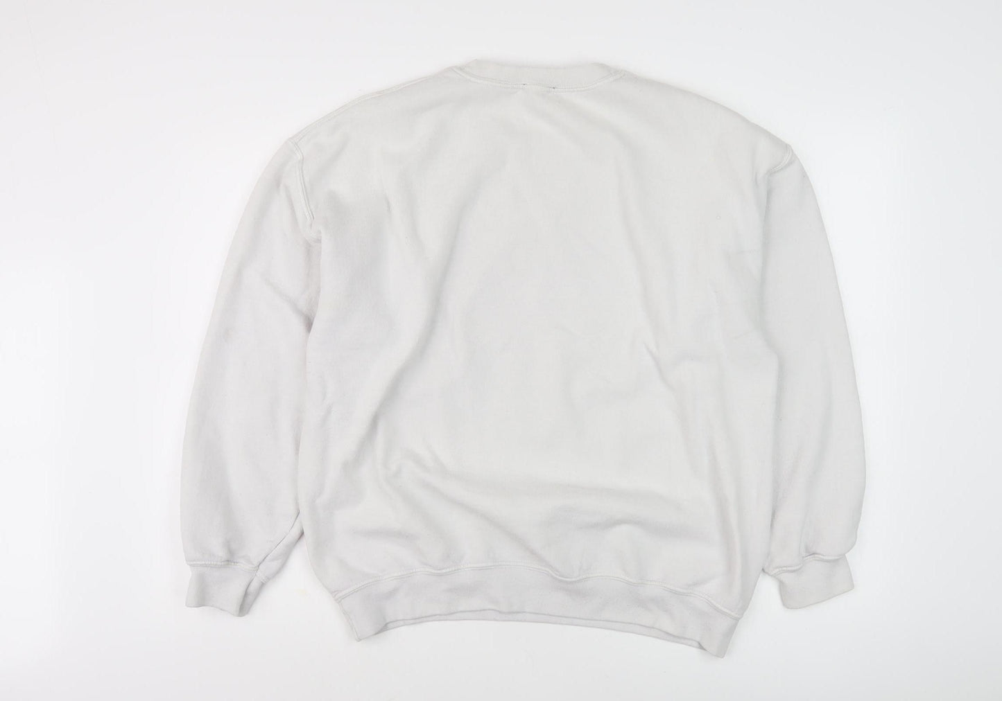 New Look White 1982 Graphic Sweatshirt M Unisex Adults