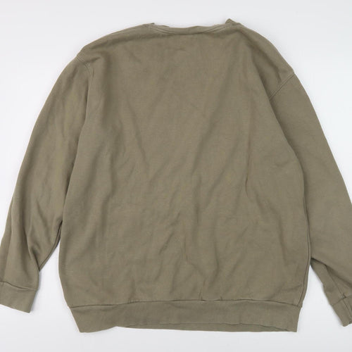 Zara Green Unisex Sweatshirt, L, Casual Pullover