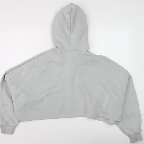 Grey Women's Full Zip Hoodie, Size M, Relaxed Fit