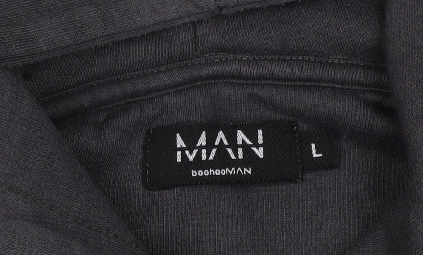 boohooMAN Men's Black Pullover Hoodie L