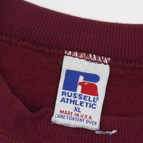 Russell Athletic Men's Red XL Pullover Sweatshirt