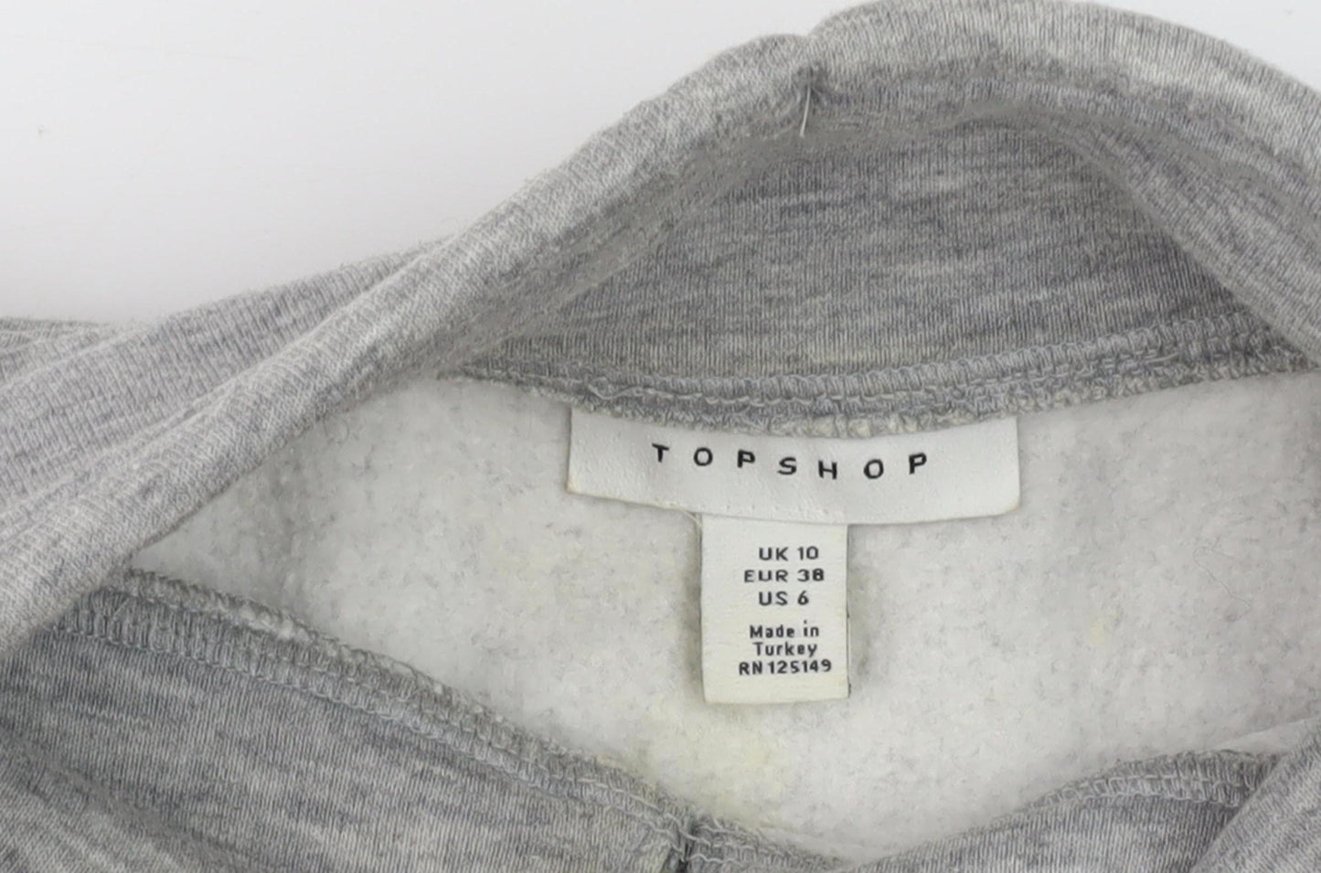Topshop Women's Grey Pullover Sweatshirt Size 10