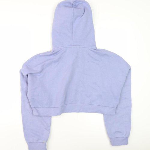 Monki Women's Blue Cotton Pullover Hoodie, Size S