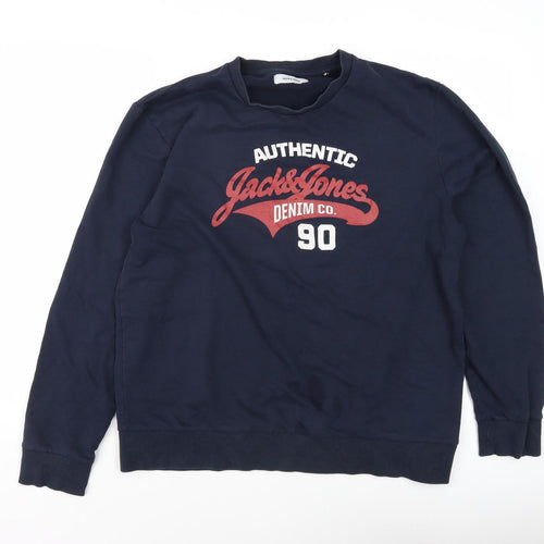 Jack & Jones Men's Blue XL Pullover Sweatshirt