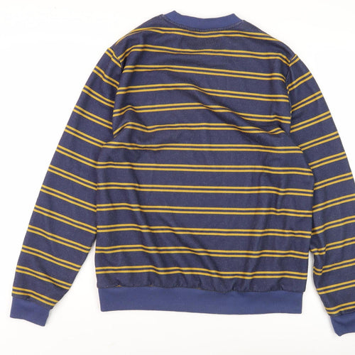 ASOS Men's Blue Striped Pullover Sweatshirt M