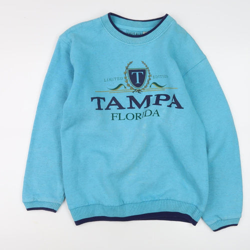 Blue Unisex Pullover Sweatshirt M - Travel Theme