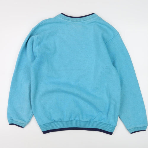 Blue Unisex Pullover Sweatshirt M - Travel Theme