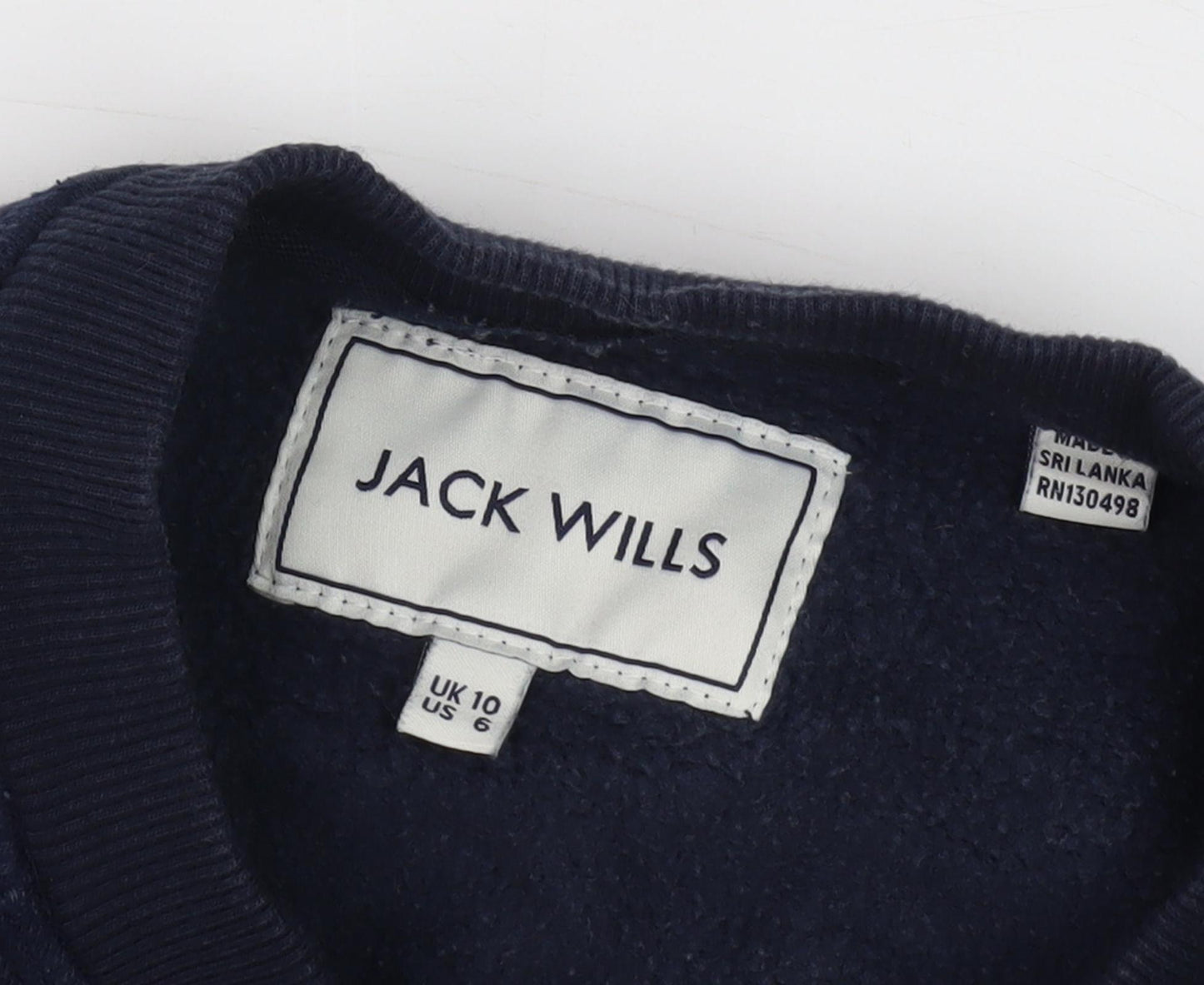 Jack Wills Women's Blue Pullover Sweatshirt Size 10