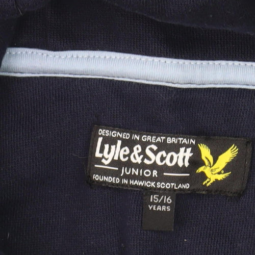 Lyle & Scott Boys Blue Pullover Hoodie 15-16 Years