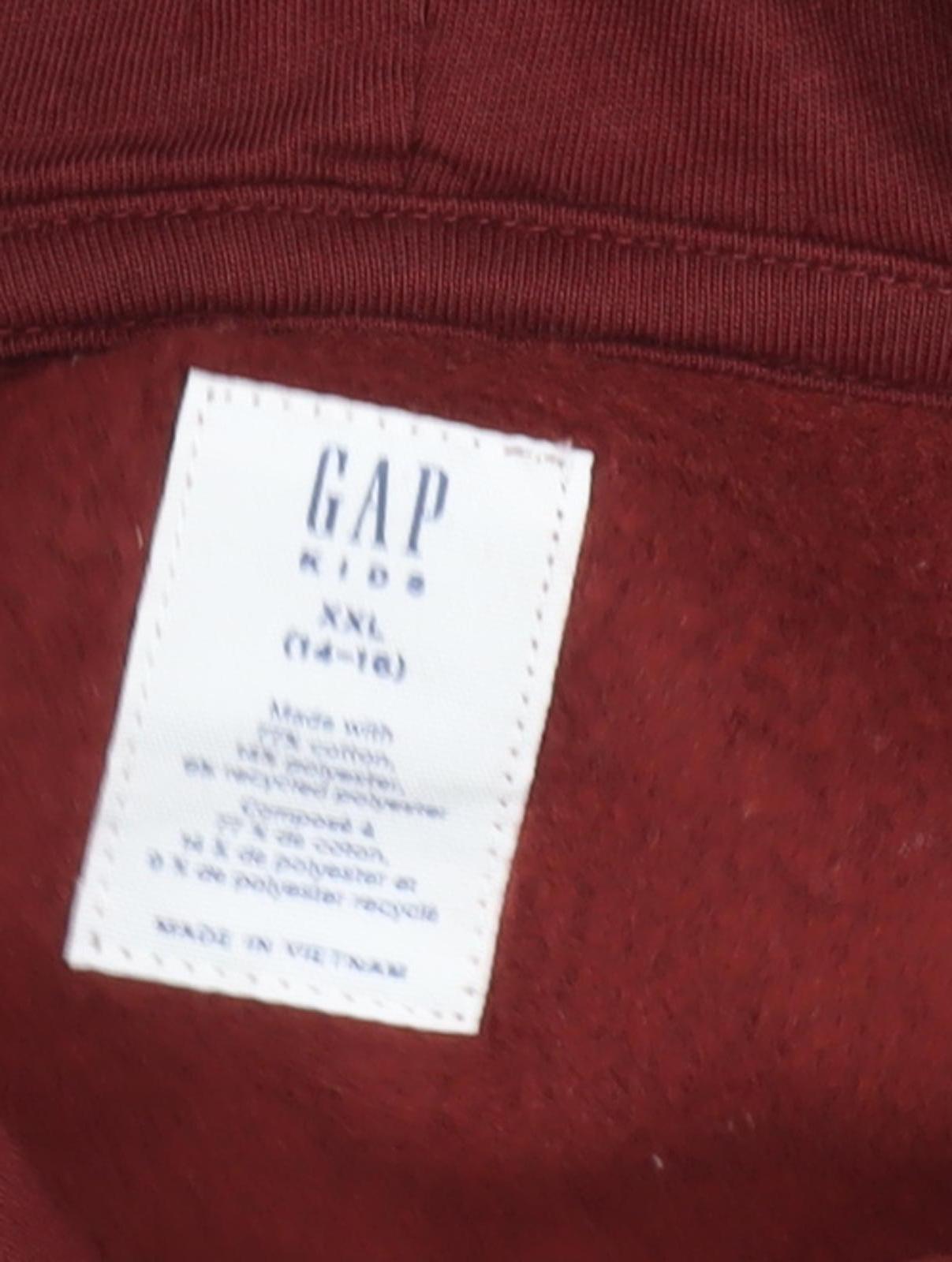 GAP Boys Red Pullover Hoodie L Fleece Casual Winter