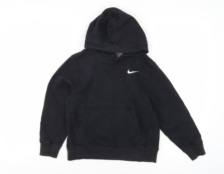 Nike Boys Black Pullover Hoodie - Size S, Logo, Casual