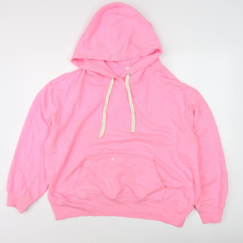 Gap Women's Pink XL Pullover Hoodie - Fleece, Relaxed Fit