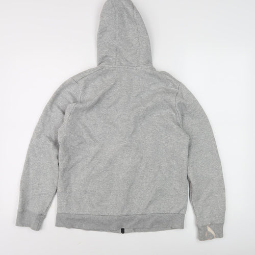 Adidas Boys Grey Full Zip Hoodie 16 Years - Sporty Comfort