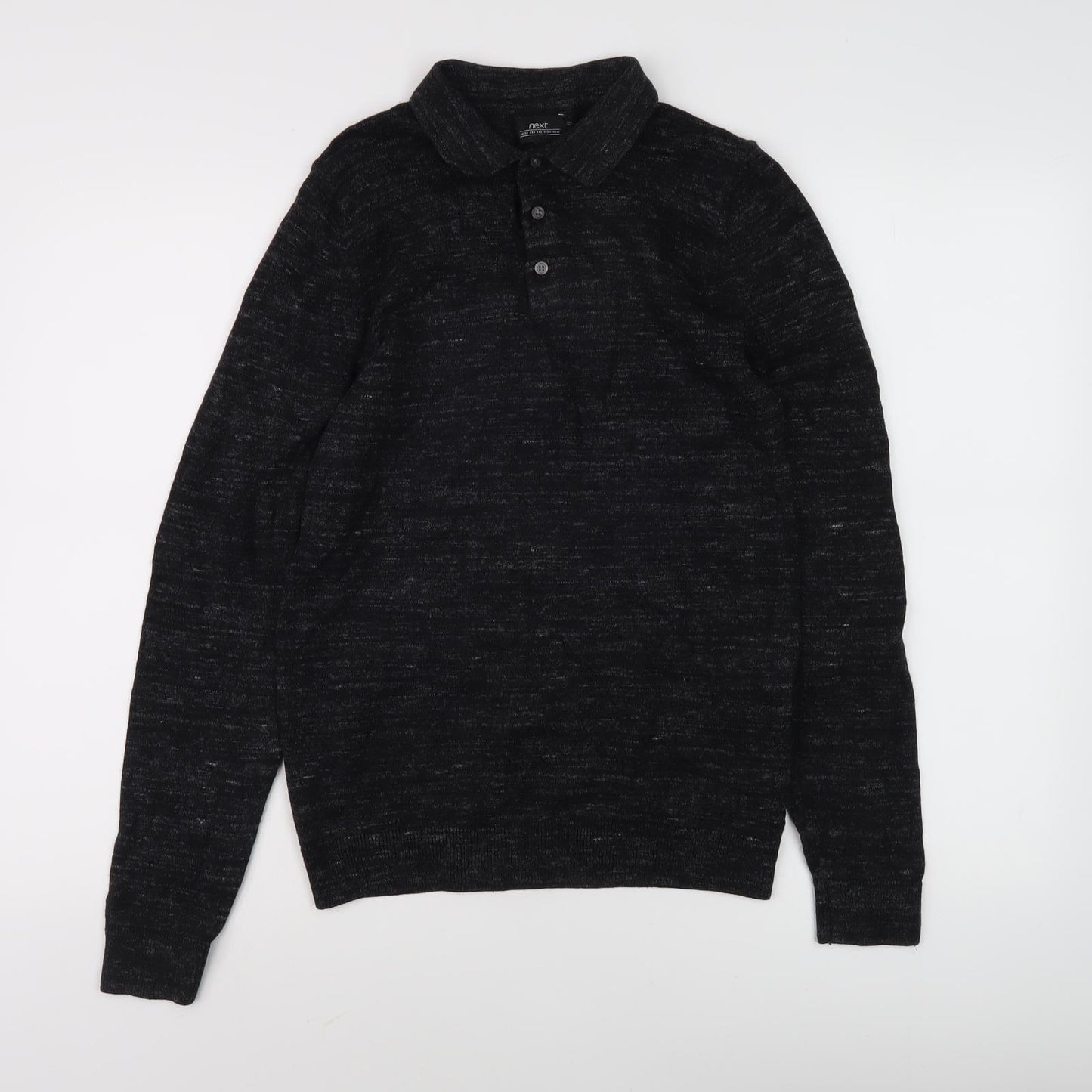 Next Men's Black Collared Jumper Size S