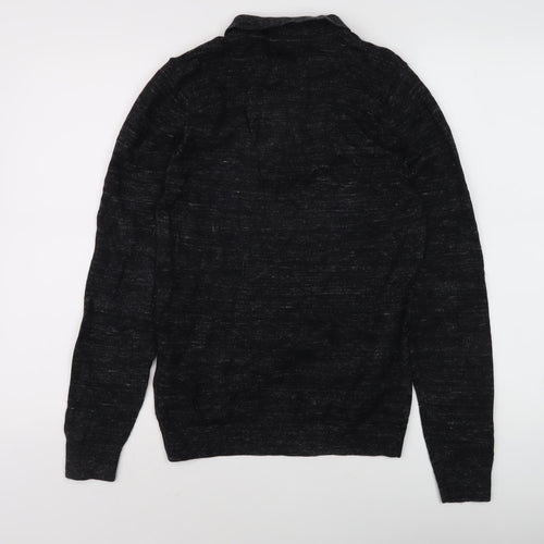 Next Men's Black Collared Jumper Size S