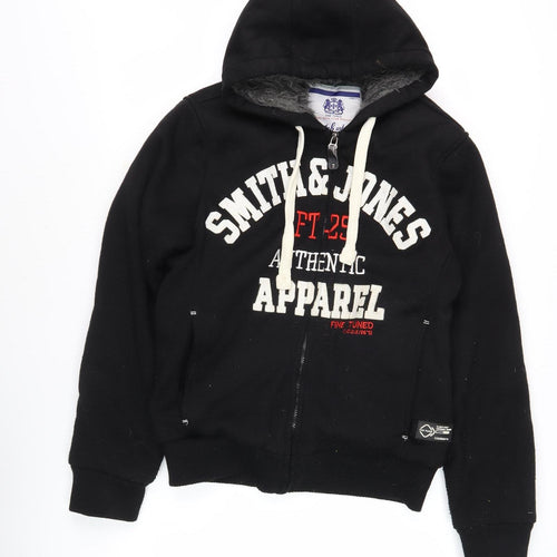 Smith and Jones Black Men's Hoodie L Full Zip Fleece