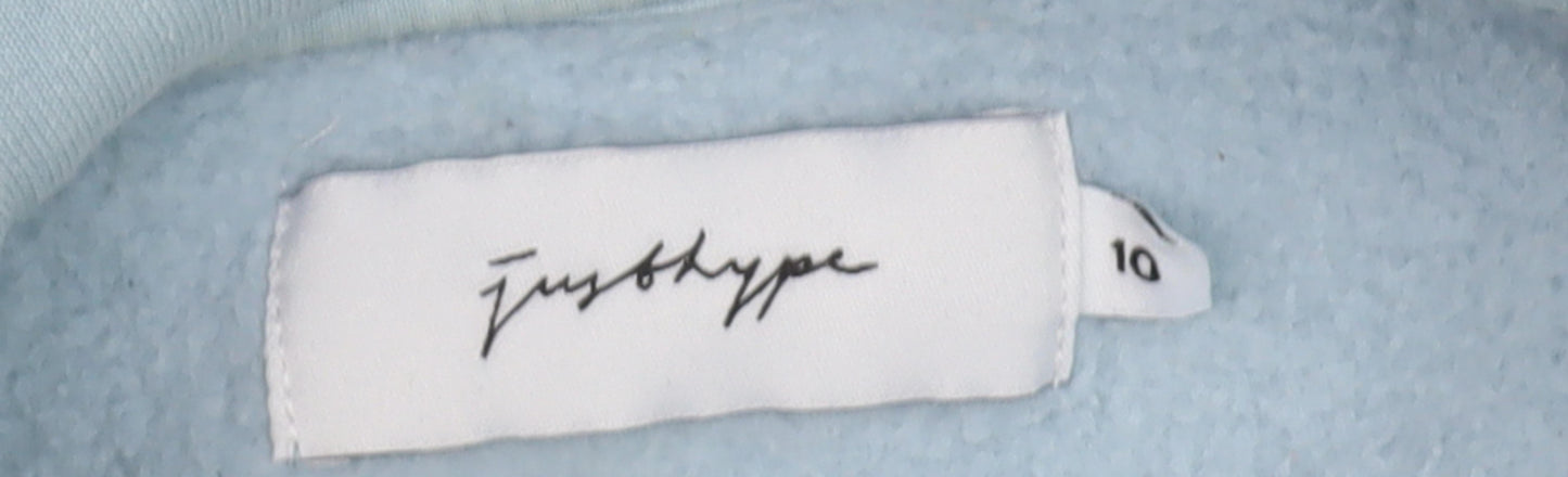 Hype Women's Blue Pullover Hoodie Size 10