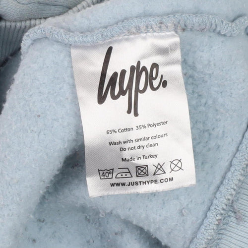 Hype Women's Blue Pullover Hoodie Size 10