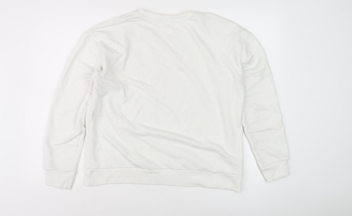 Stradivarius Women's White Pullover Sweatshirt Size 12