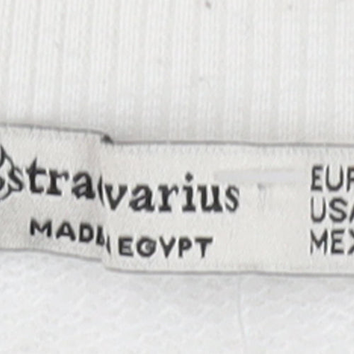 Stradivarius Women's White Pullover Sweatshirt Size 12